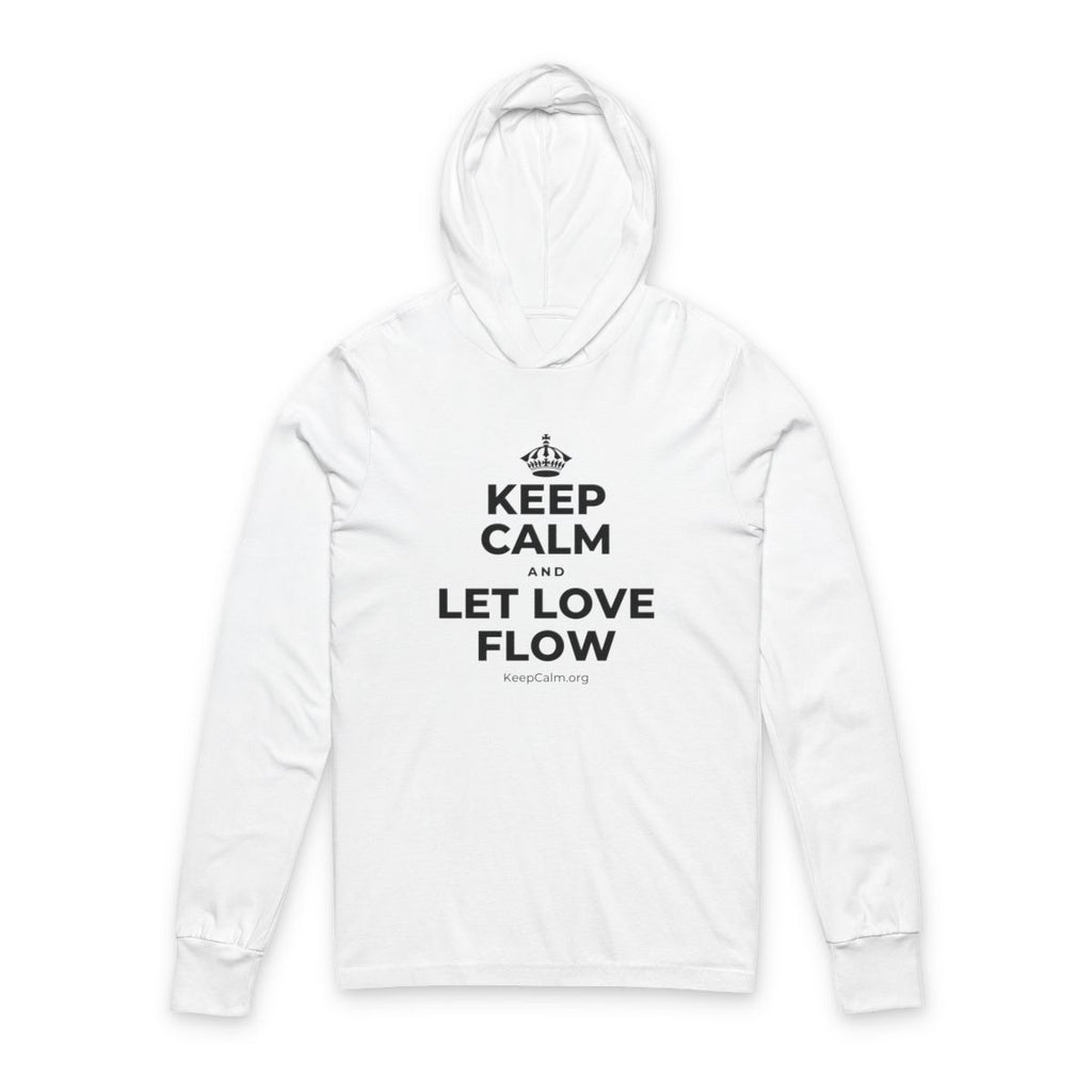 KEEP CALM AND LET LOVE FLOW Hooded Long Sleeve Tee