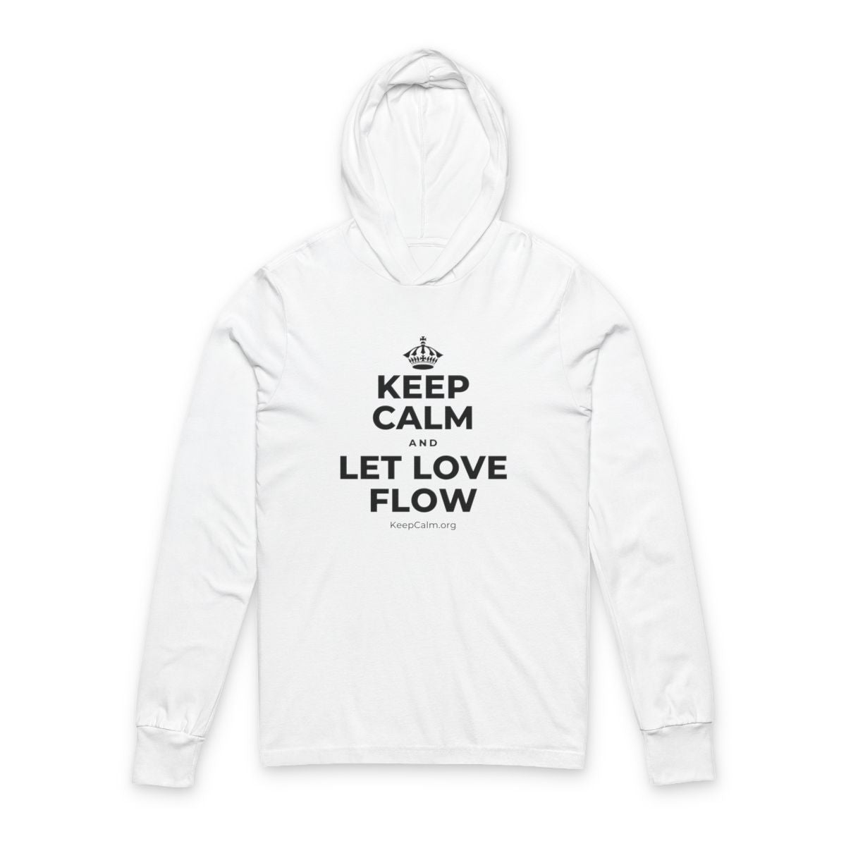 KEEP CALM AND LET LOVE FLOW Hooded Long Sleeve Tee