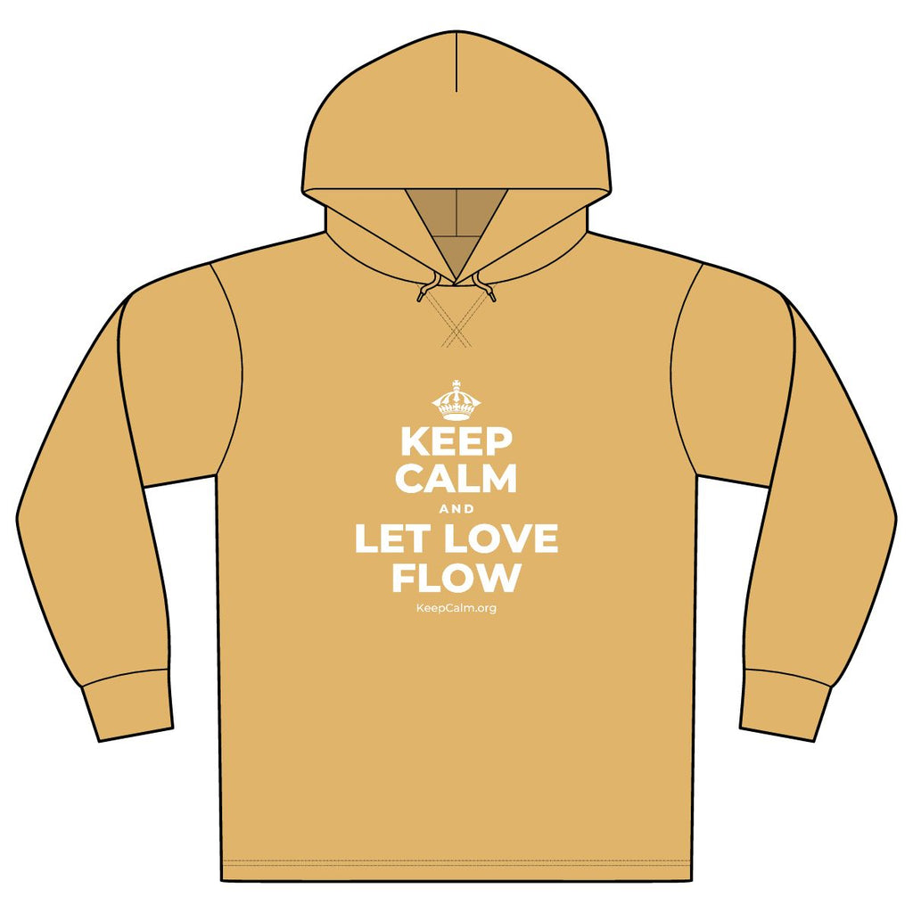 KEEP CALM AND LET LOVE FLOW Organic Hoodie Tee
