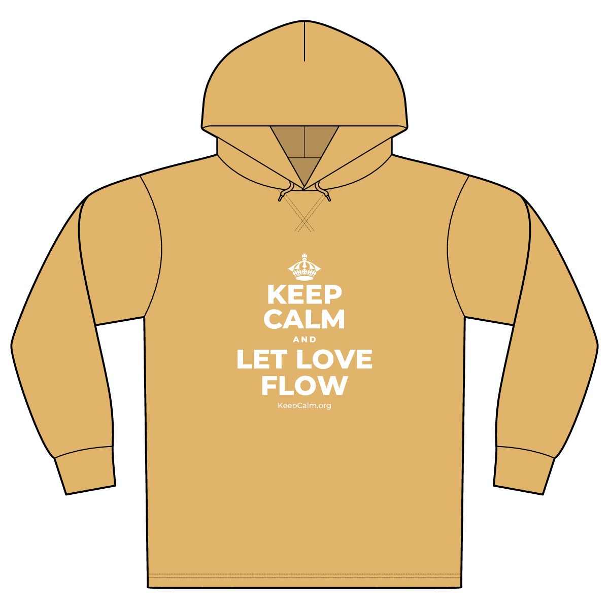 KEEP CALM AND LET LOVE FLOW Organic Hoodie Tee