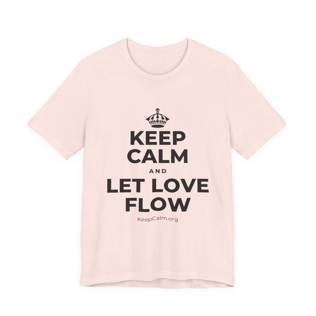KEEP CALM AND LET LOVE FLOW T-Shirt (Soft Cream–Heather Mauve)