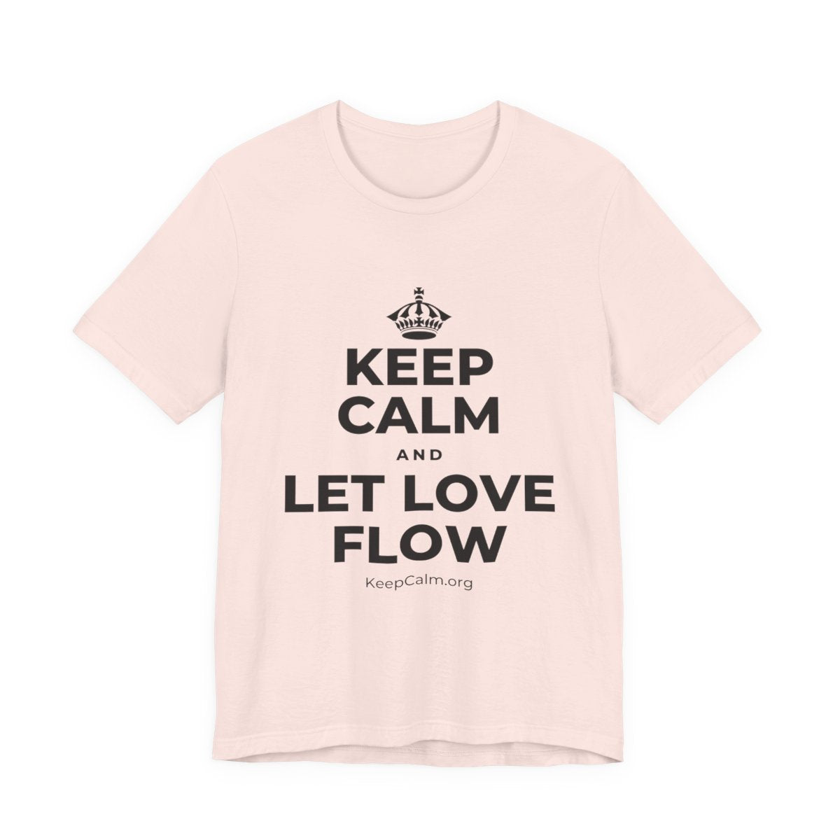 KEEP CALM AND LET LOVE FLOW T-Shirt (Soft Cream–Heather Mauve)