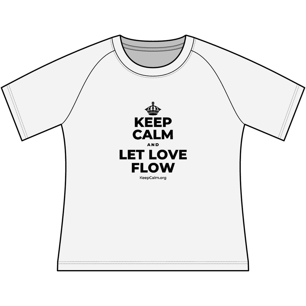 KEEP CALM AND LET LOVE FLOW Women's Raglan Tee