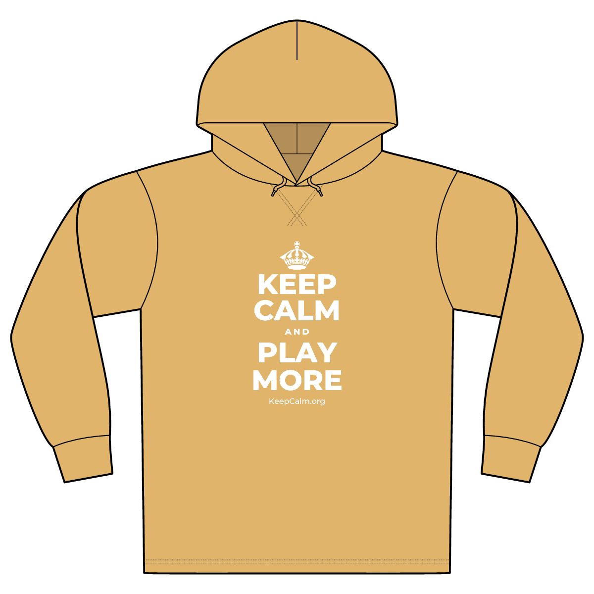 KEEP CALM AND PLAY MORE Organic Hoodie Tee