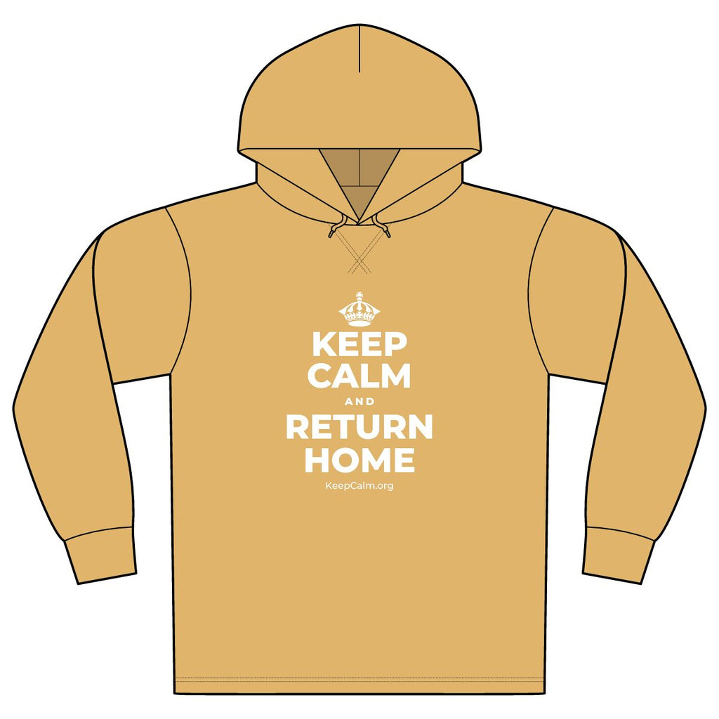 KEEP CALM AND RETURN HOME Organic Hoodie Tee