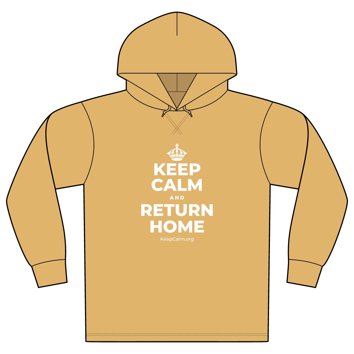 KEEP CALM AND RETURN HOME Organic Hoodie Tee