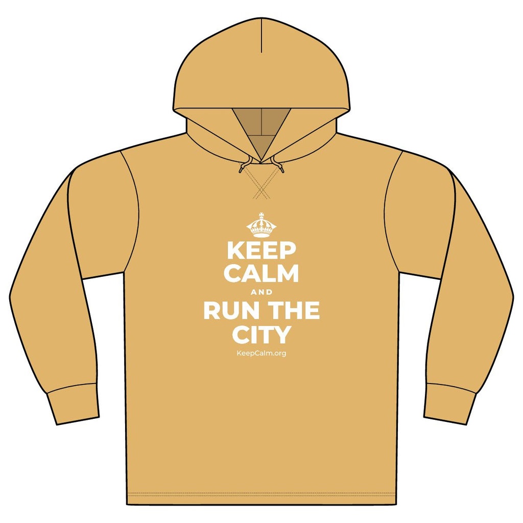 KEEP CALM AND RUN THE CITY Organic Hoodie Tee