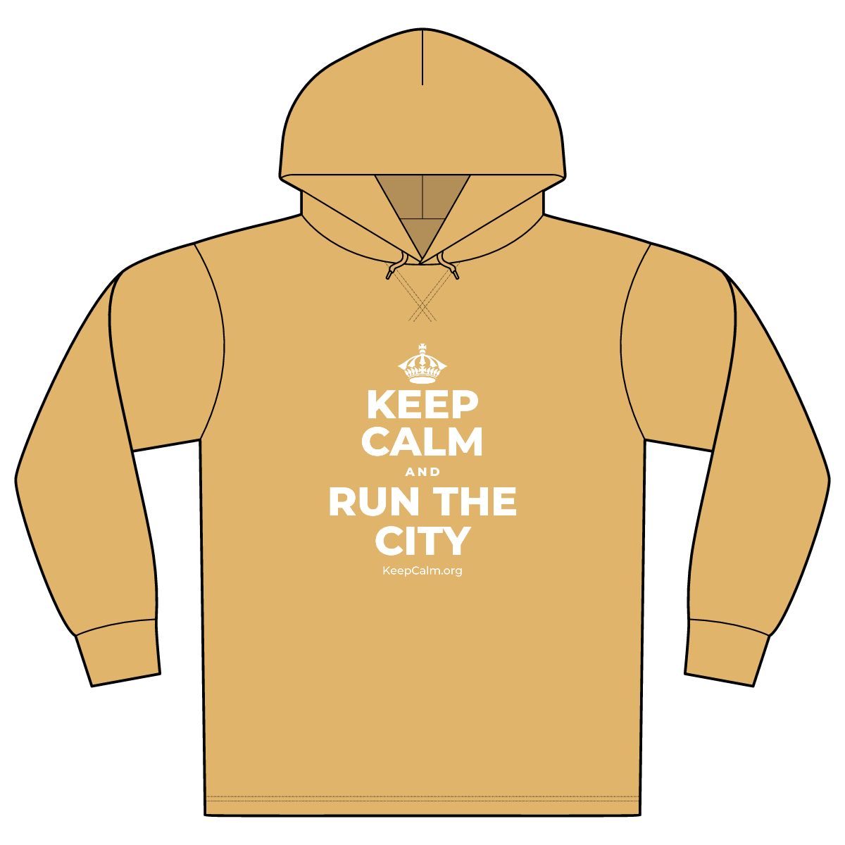 KEEP CALM AND RUN THE CITY Organic Hoodie Tee