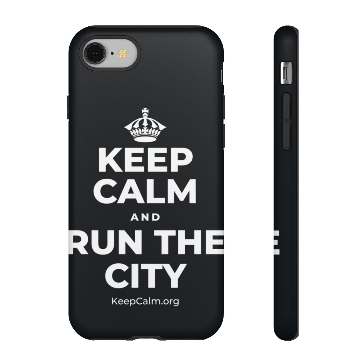 KEEP CALM AND RUN THE CITY Phone Case (Dark)