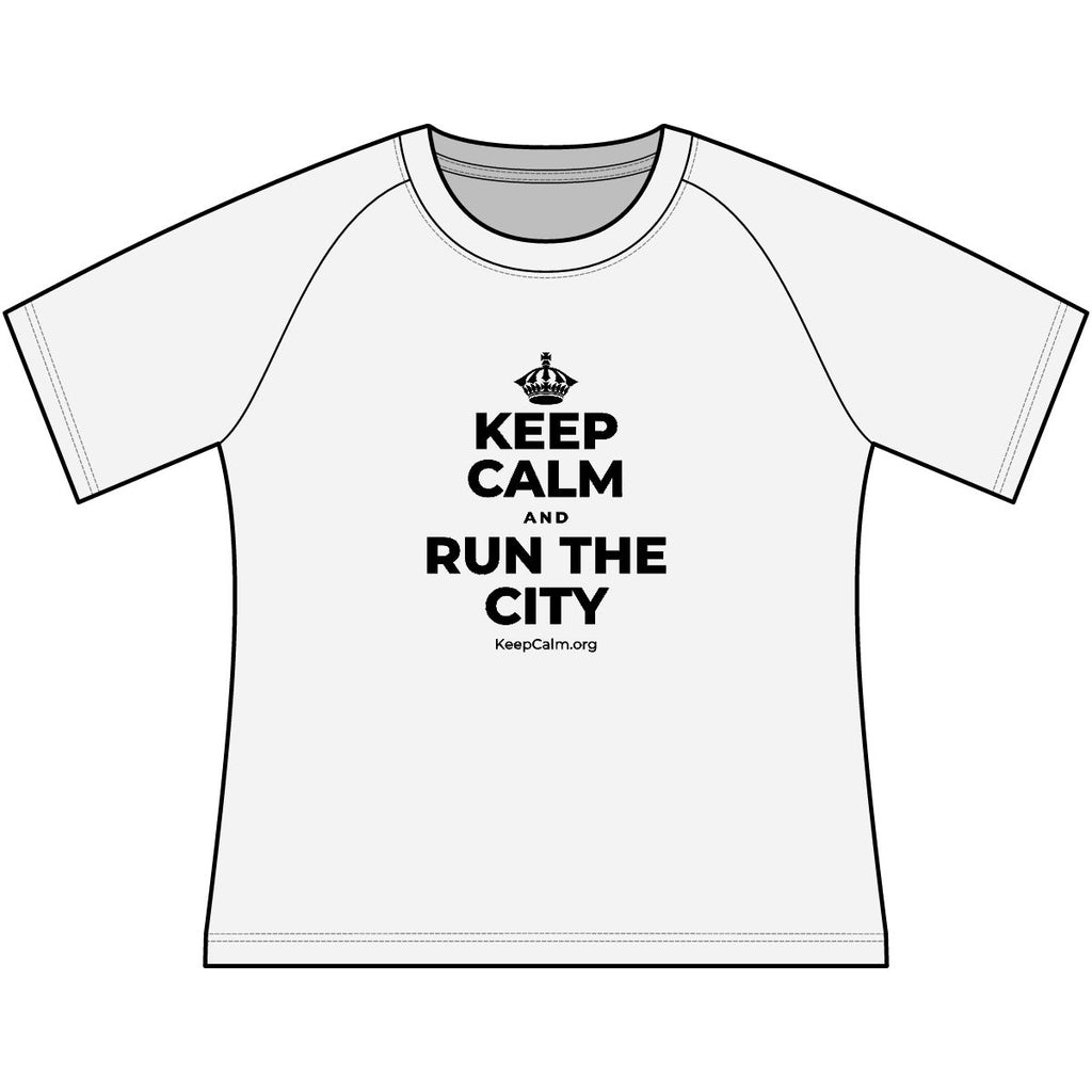 KEEP CALM AND RUN THE CITY Women's Raglan Tee