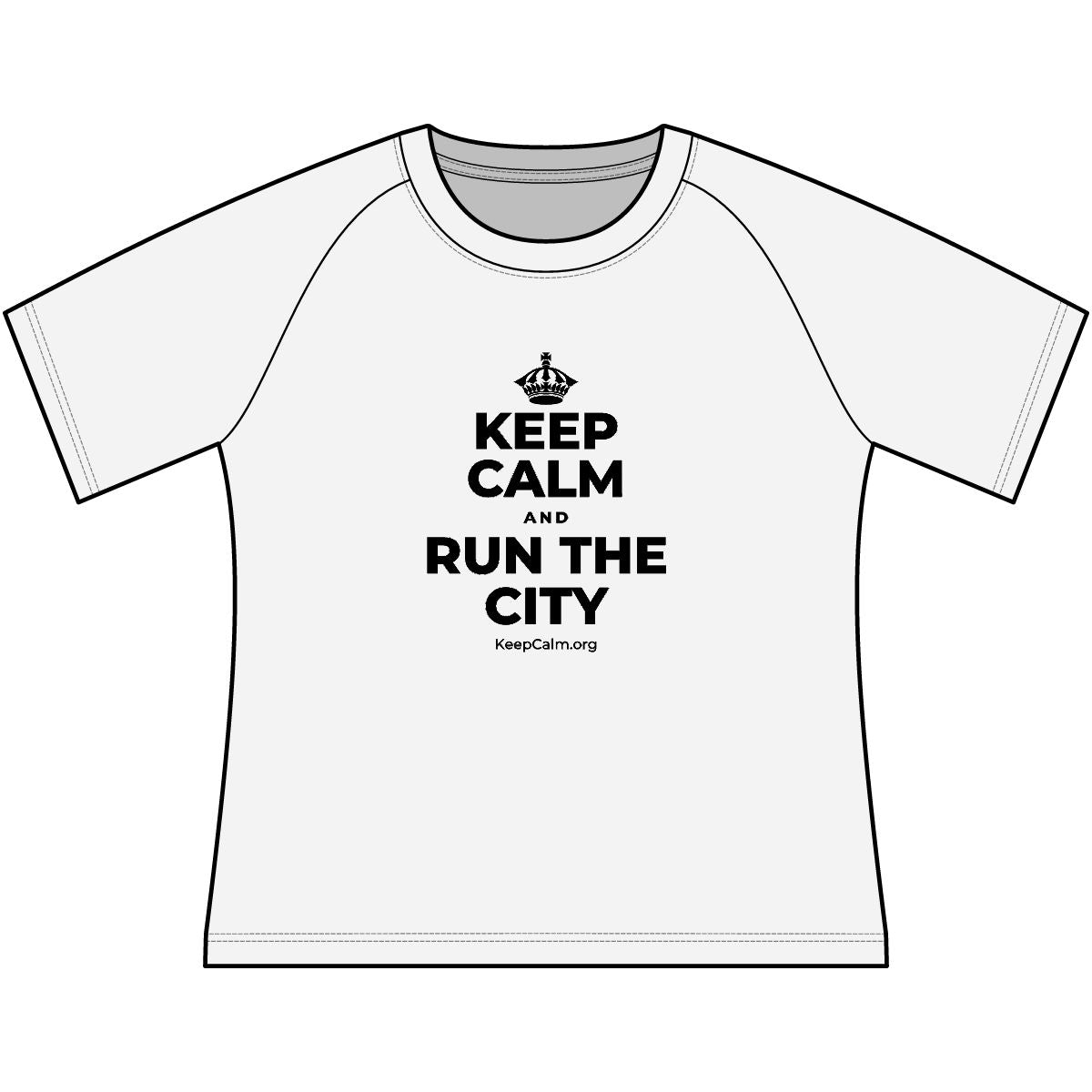 KEEP CALM AND RUN THE CITY Women's Raglan Tee