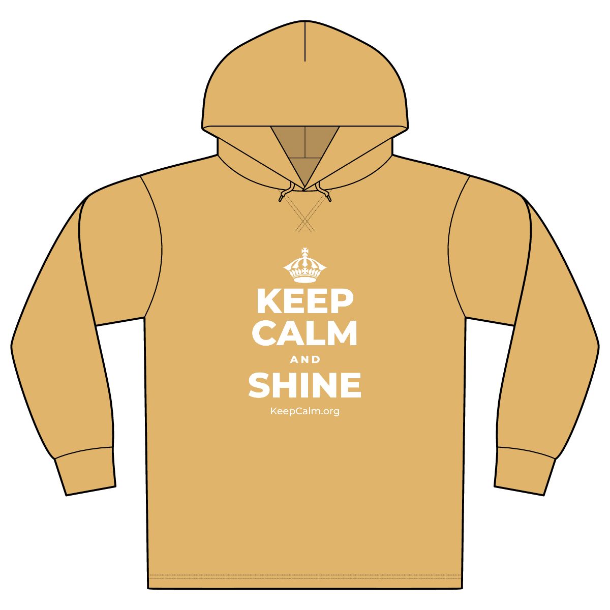 KEEP CALM AND SHINE Organic Hoodie Tee