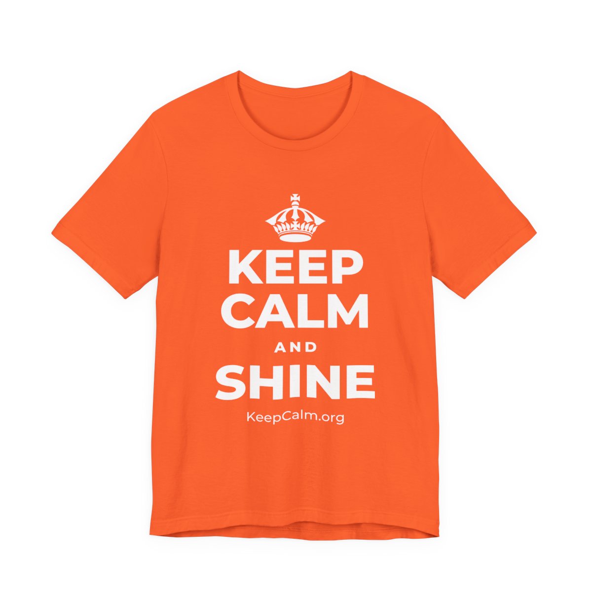 KEEP CALM AND SHINE T-Shirt (Baby Blue–Silver)