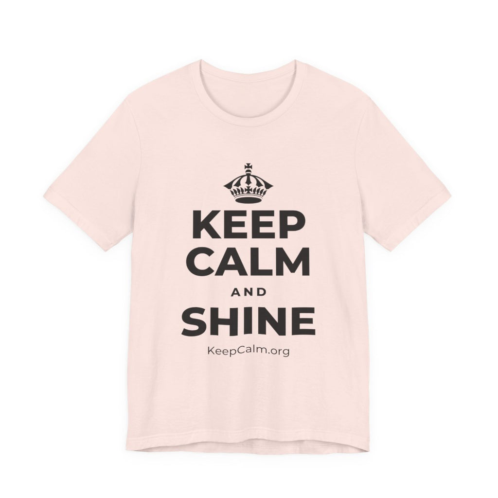 KEEP CALM AND SHINE T-Shirt (Soft Cream–Heather Mauve)