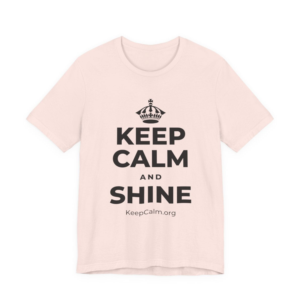 KEEP CALM AND SHINE T-Shirt (Soft Cream–Heather Mauve)