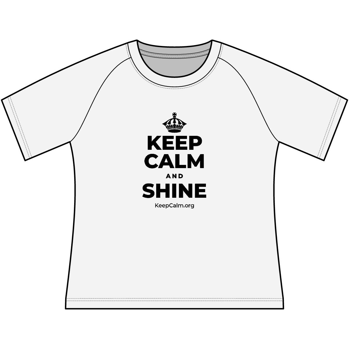 KEEP CALM AND SHINE Women's Raglan Tee