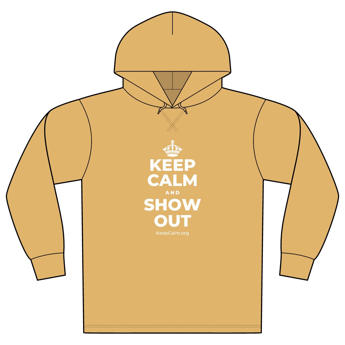 KEEP CALM AND SHOW OUT Organic Hoodie Tee