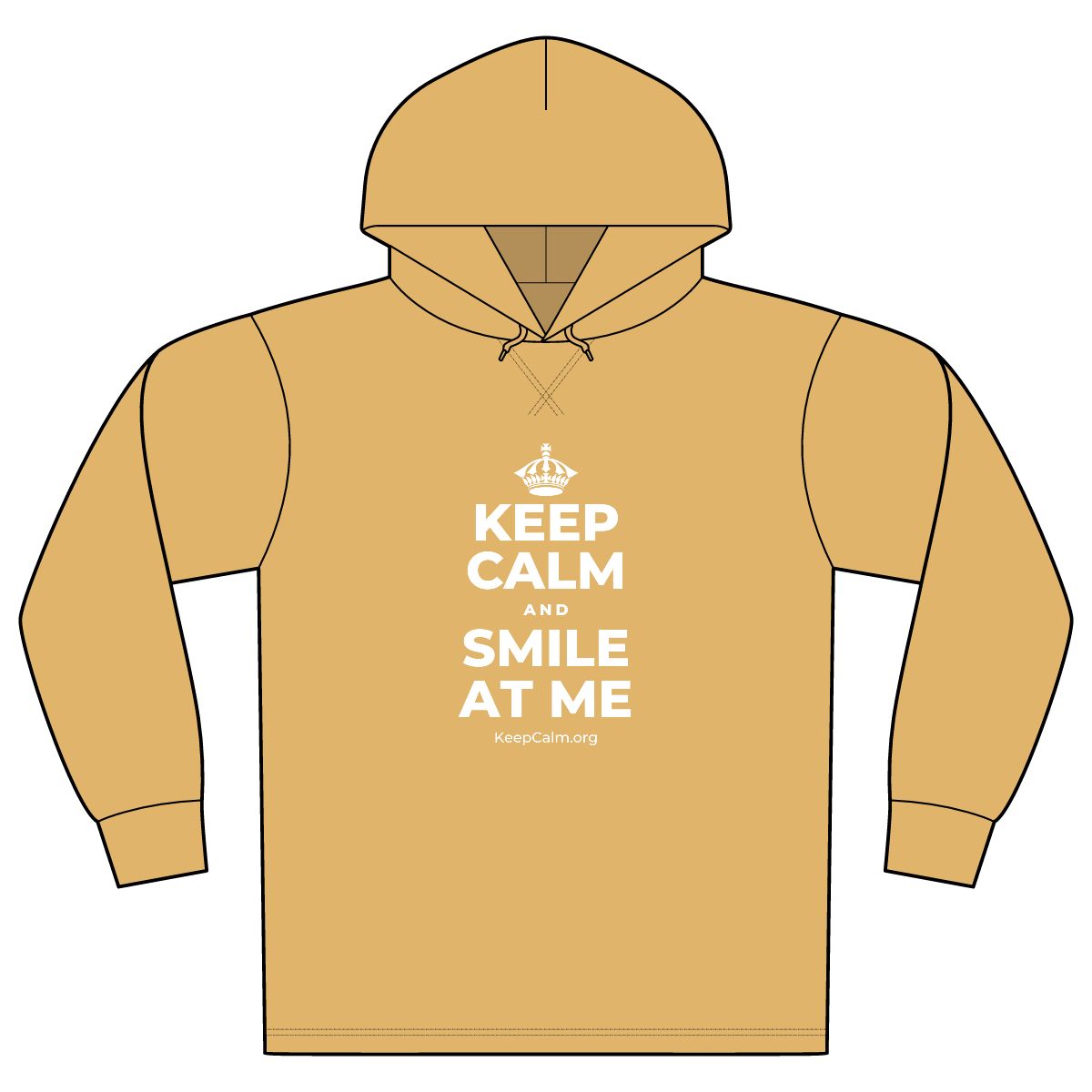 KEEP CALM AND SMILE AT ME Organic Hoodie Tee