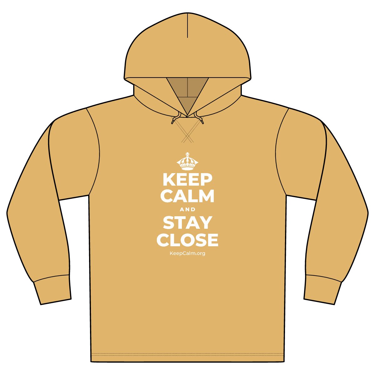 KEEP CALM AND STAY CLOSE Organic Hoodie Tee