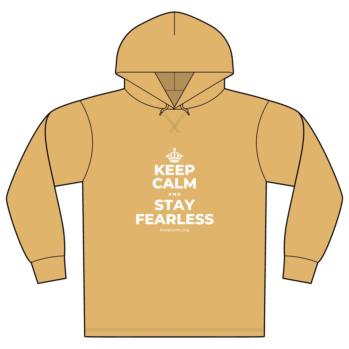 KEEP CALM AND STAY FEARLESS Organic Hoodie Tee