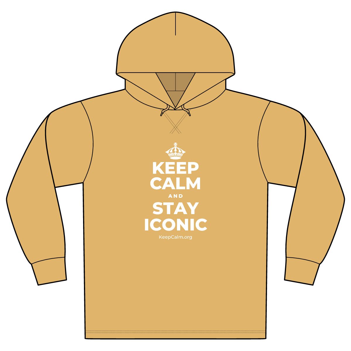 KEEP CALM AND STAY ICONIC Organic Hoodie Tee