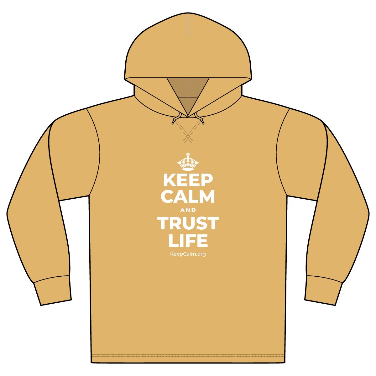 KEEP CALM AND TRUST LIFE Organic Hoodie Tee