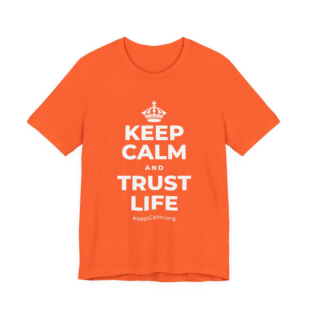 KEEP CALM AND TRUST LIFE T-Shirt (Baby Blue–Silver)