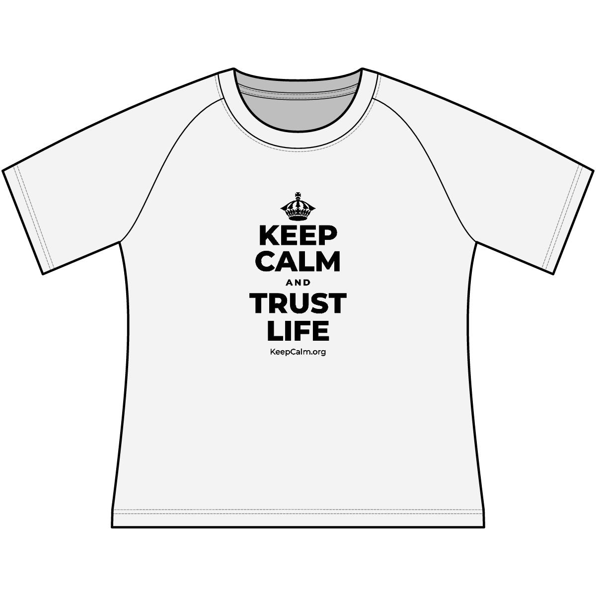 KEEP CALM AND TRUST LIFE Women's Raglan Tee