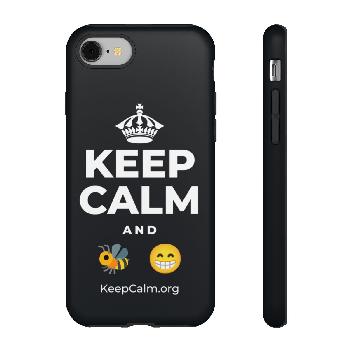 KEEP CALM AND BEE HAPPY Phone Case (Dark)