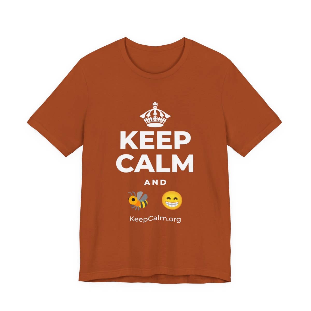 KEEP CALM AND BEE HAPPY T-Shirt (Military Green–Autumn)