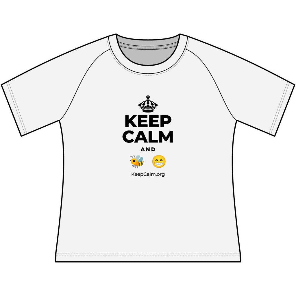 KEEP CALM AND BEE HAPPY Women's Raglan Tee