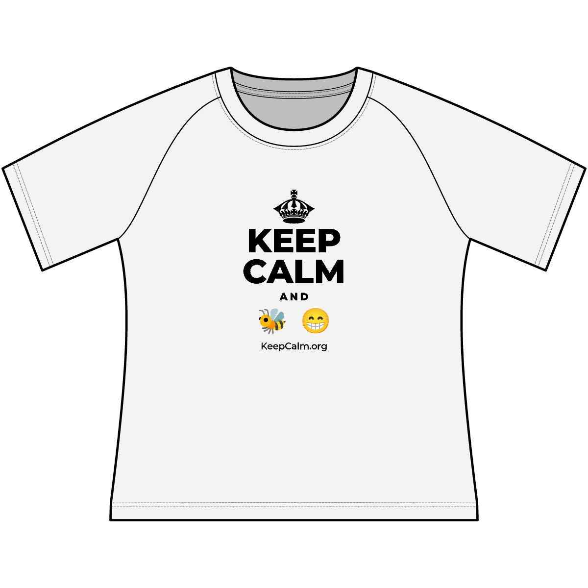 KEEP CALM AND BEE HAPPY Women's Raglan Tee